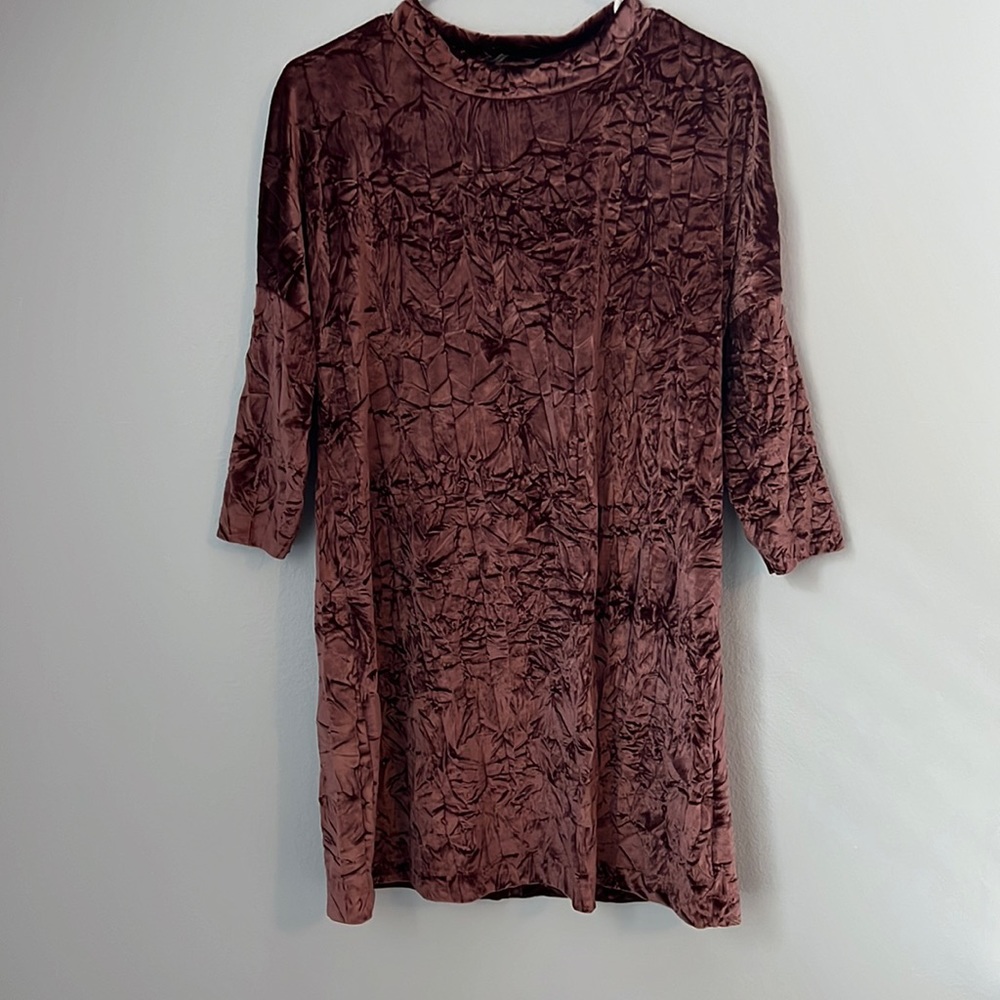 Zara velvet dust pink dress